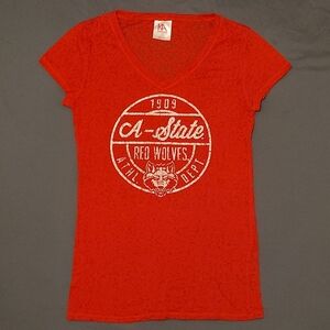 Knights Apparel | Red Lace Arkansas State Tee Large